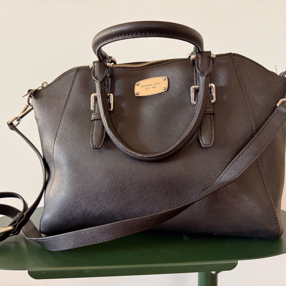 Micheal Kors Ciara Leather Large Satchel Bag Purse